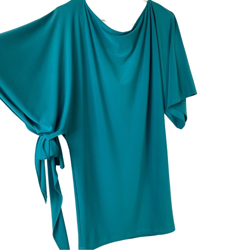 ABI FERRIN Nikki 5-way tie up casual turquoise above knee dress size XS